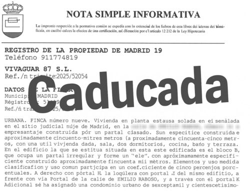 Tasación con nota simple caducada: en qué influye en una tasación