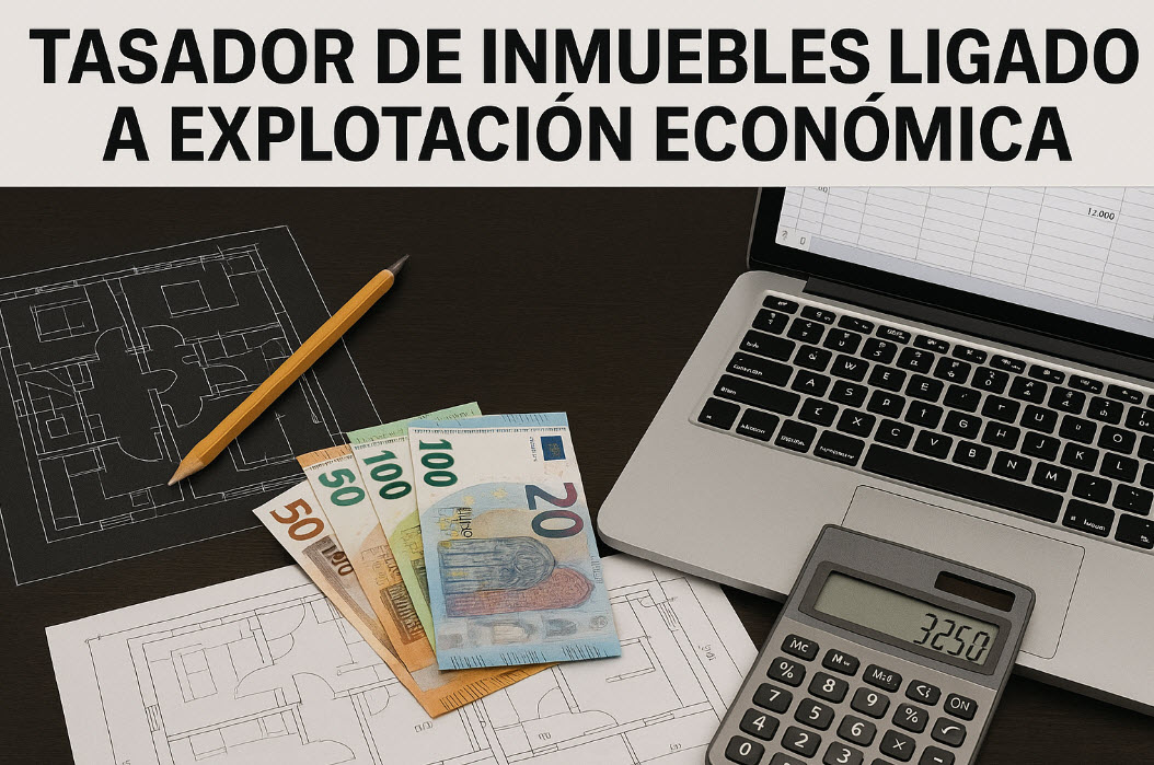 tasador de inmuebles ligado a explotación económica