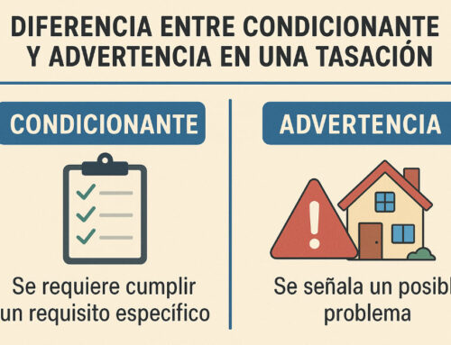 Diferencia entre Condicionante y Advertencia en una tasación