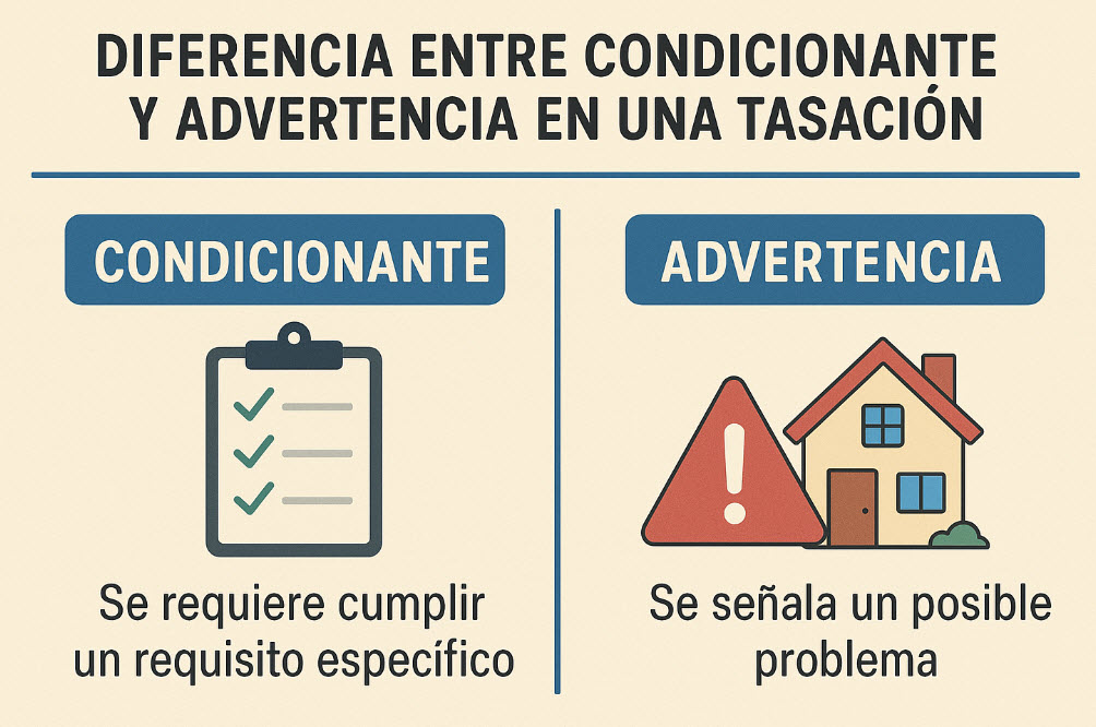 diferencia entre condicionante y advertencia