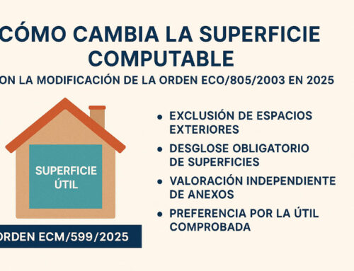 Superficie computable tasación con la modificación de Orden ECO/805/2003 en 2025